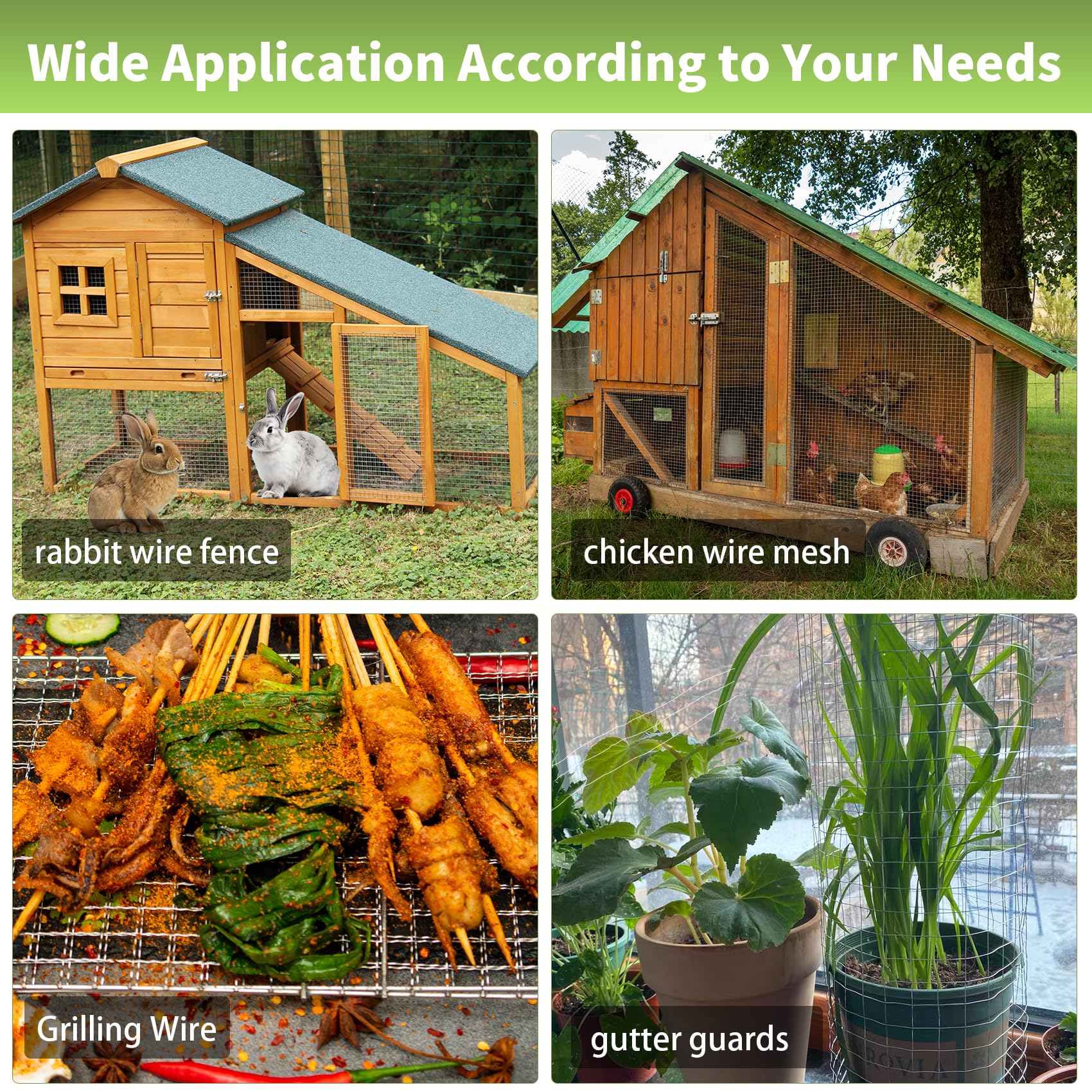 HIHADUUM chicken coop fence application using hardware cloth for poultry protection