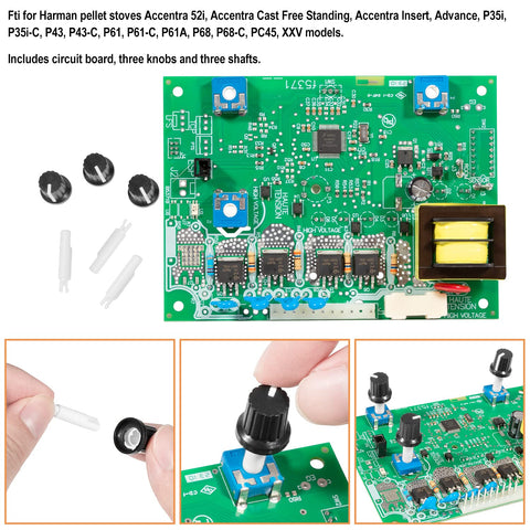 Hihitomorrow knobs and shafts included for quick replacement
