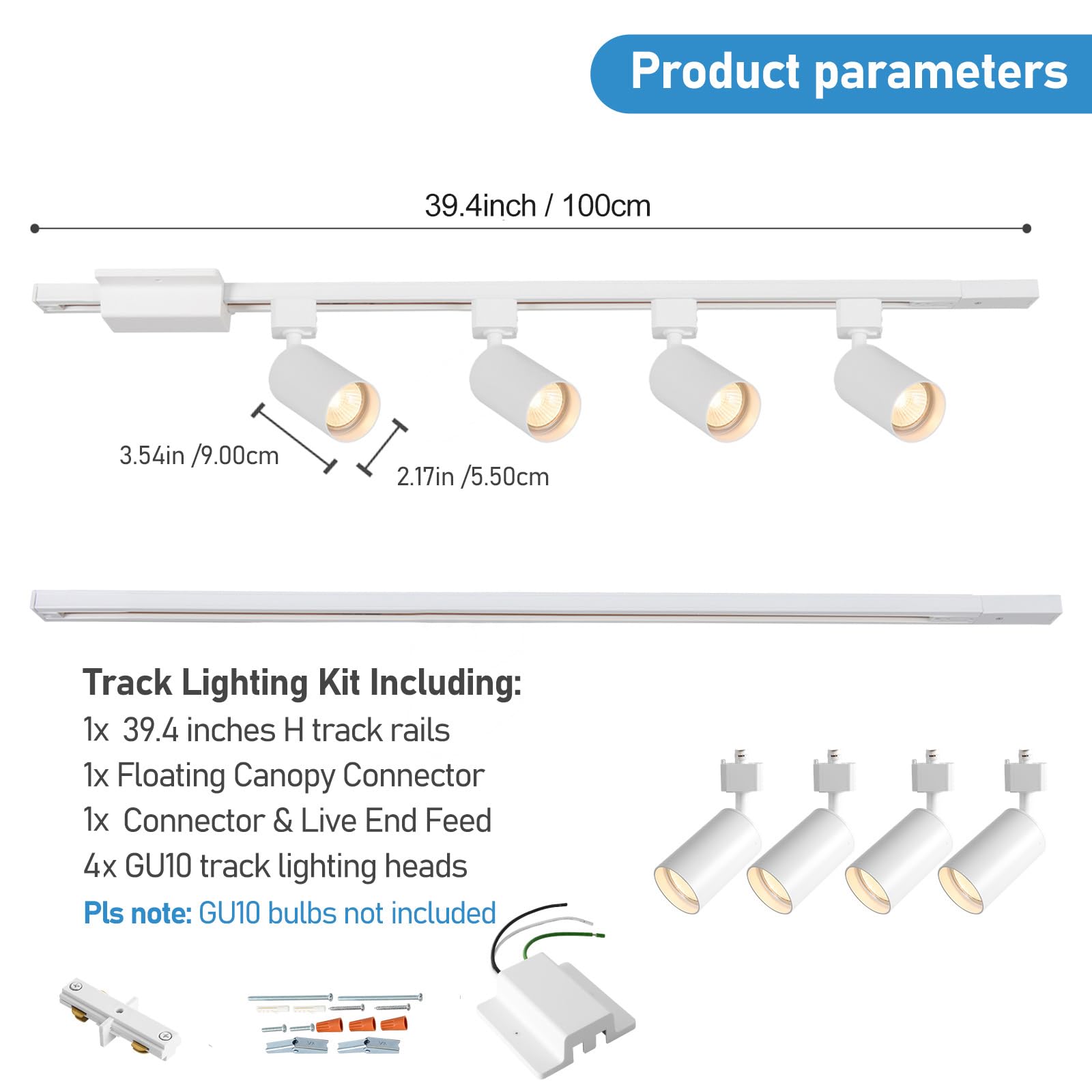 Hiiglxii H-track rails 3.3 ft enabling modular room lighting layouts