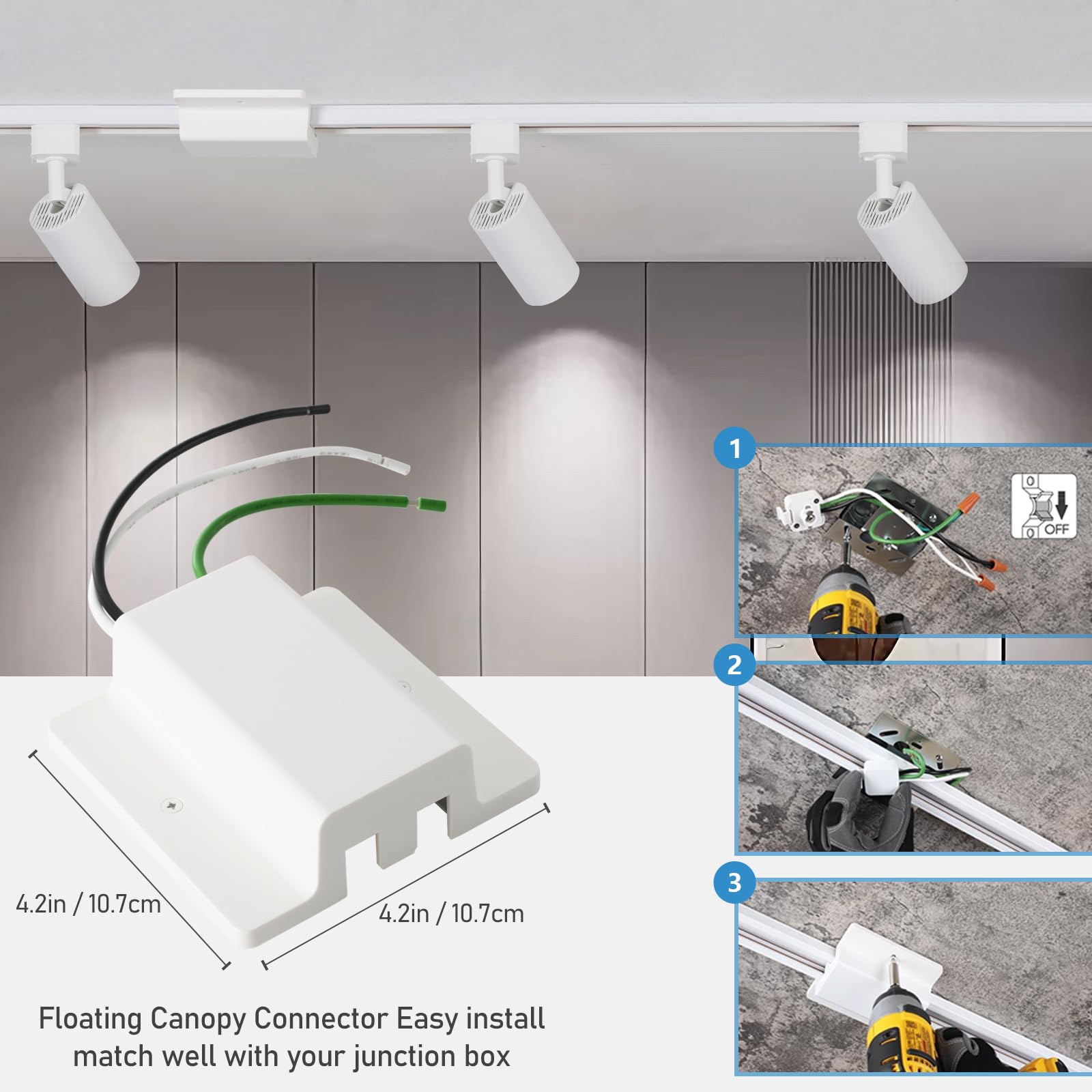 Hiiglxii mini connector joins rails for seamless single-line lighting