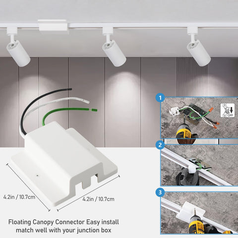Hiiglxii mini connector joins rails for seamless single-line lighting