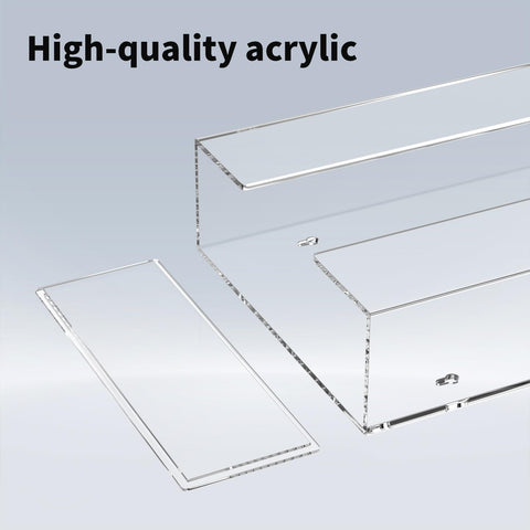 HIIMIEI acrylic glove dispenser wall mount side view highlights sturdy edges
