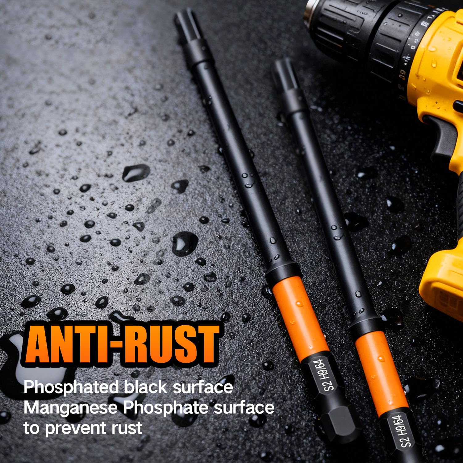 Hiinny 1/4 inch hex shank works with most drills and drivers