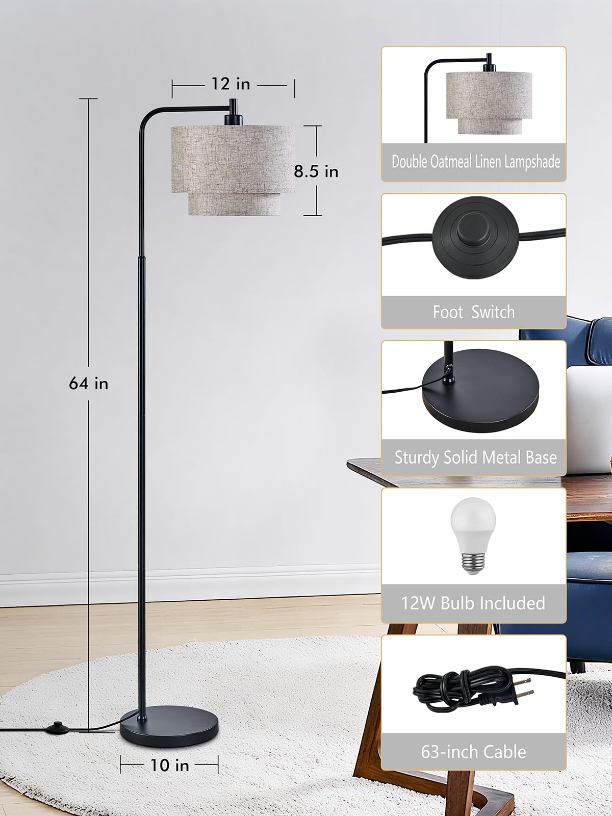 Hikczc 3-color LED bulb enables warm to cool tones.