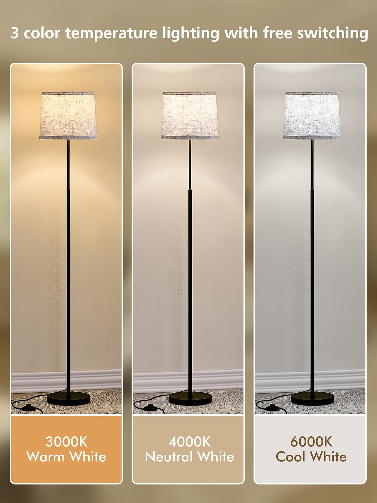 Hikczc black-base lamp with A19 bulb offers versatile lighting