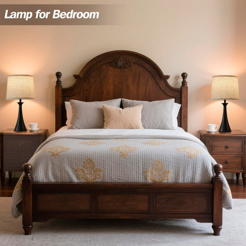 Hikczc touch lamps in a living room setup providing soft lighting
