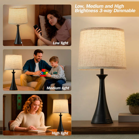 Hikczc lamp showing USB-A and USB-C ports for convenient device charging