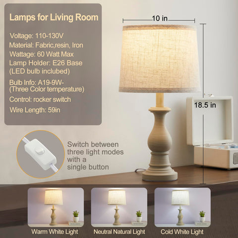 Hikczc bedside lamp beside bed adding warm nighttime light