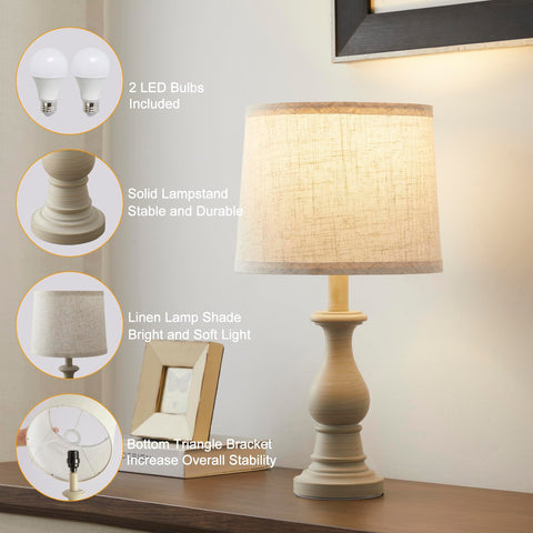 Hikczc table lamp on end table ideal for relaxed reading
