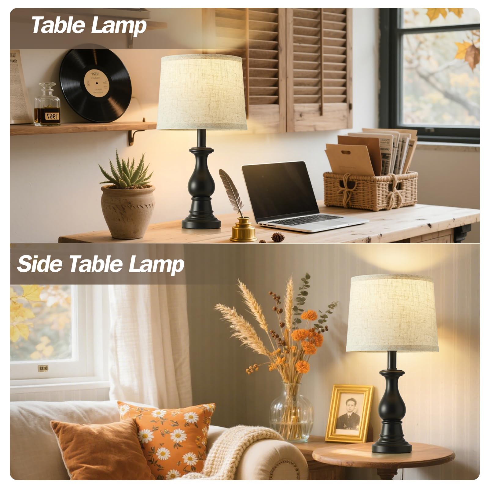 Hikczc farmhouse style lamp for classic decor accents