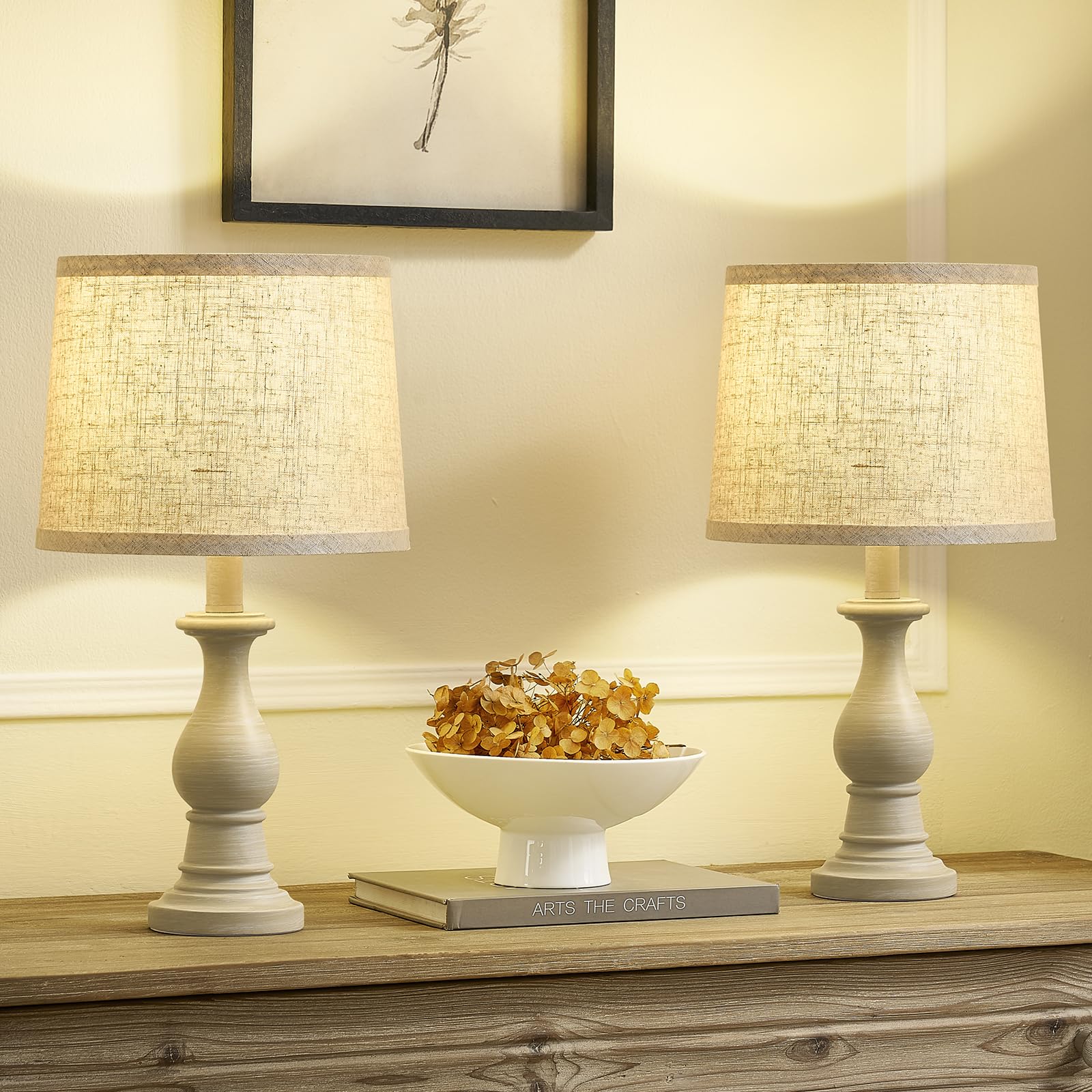 Hikczc vintage table lamp in living room setup for cozy evenings