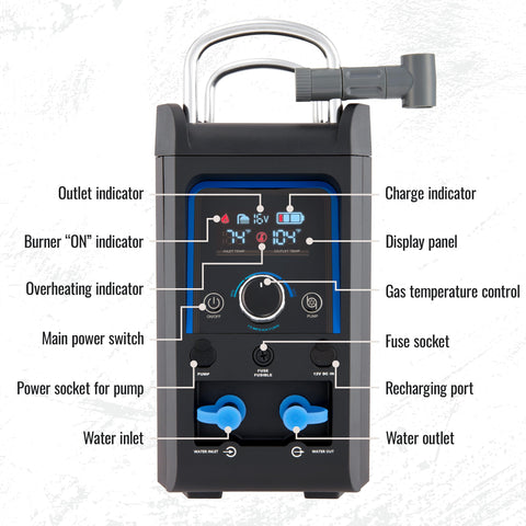 Hike Crew included adapters hoses and accessories for quick setup