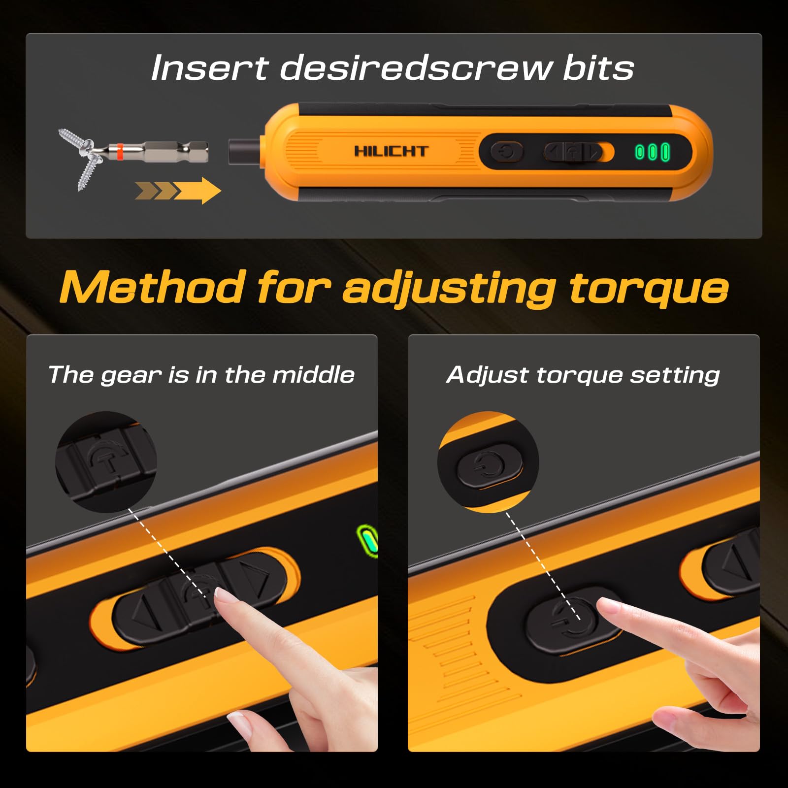 HILICHT S2 steel bits resist wear for longer-lasting performance.
