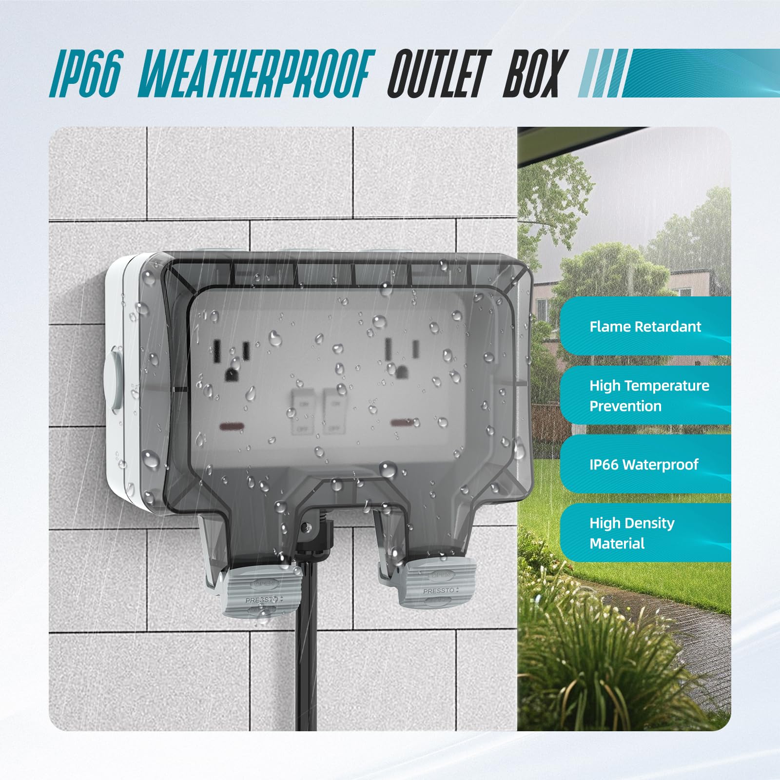 Hilictokt IP66 outdoor enclosure withstands rain, snow, dust during events