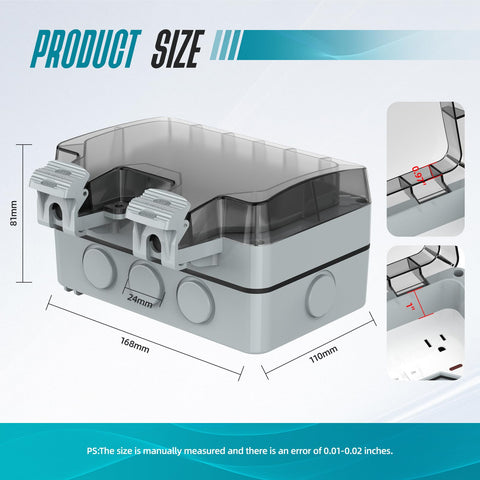 Hilictokt outlet box lockable cover detail ensuring safe, secure outdoor power access