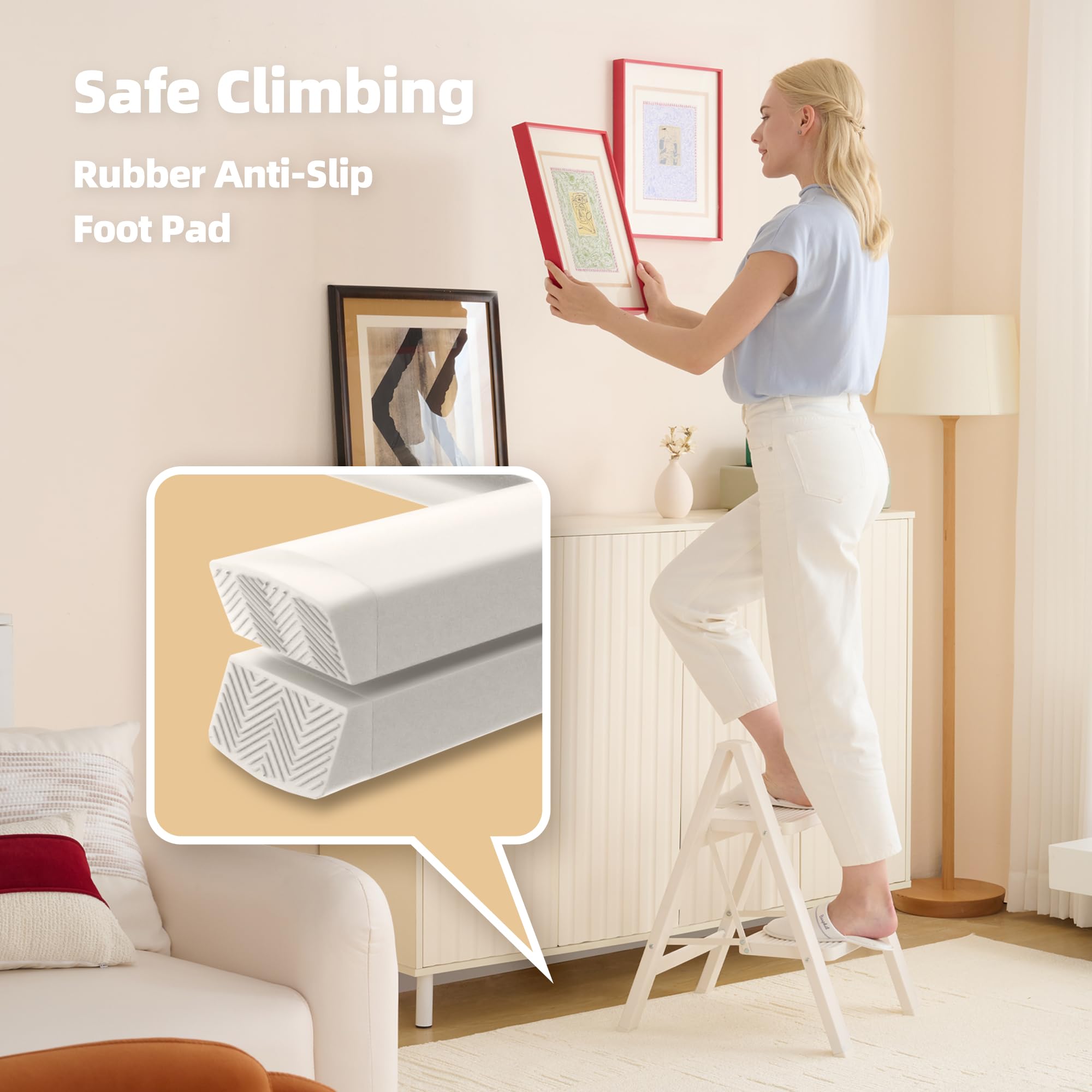 HillhutApex 2 Step Ladder folded for compact storage