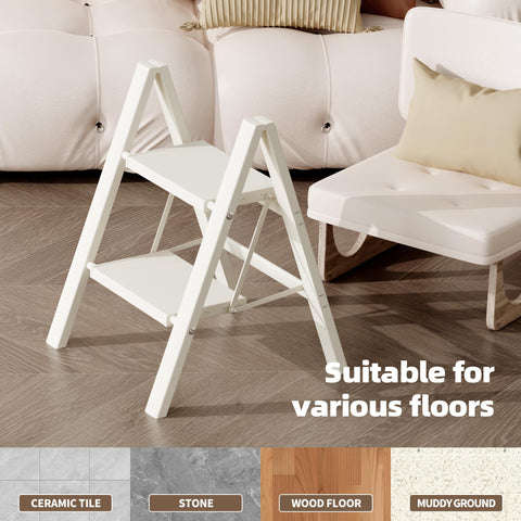 HillhutApex 2 Step Ladder ideal for indoor tasks in home or office