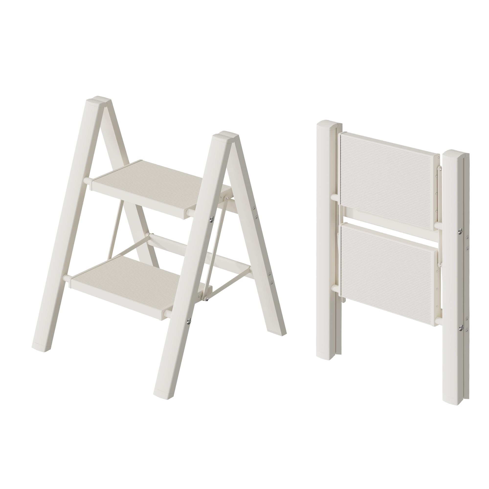 HillhutApex 2 Step Ladder open view for easy storage and reach