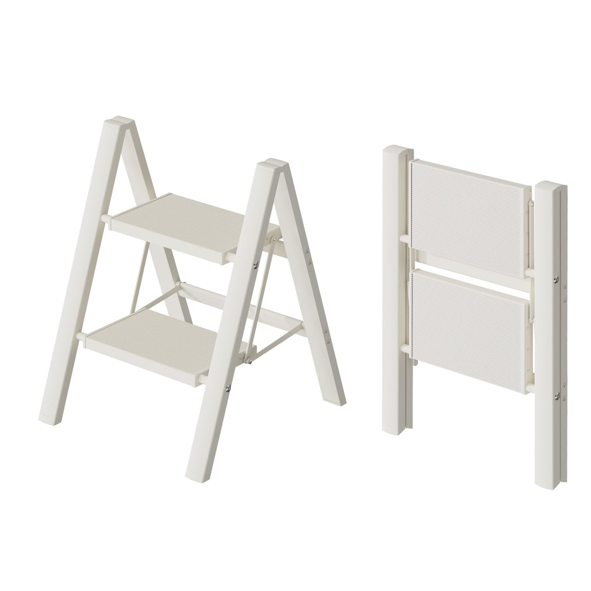 HillhutApex 2 Step Ladder open view for easy storage and reach