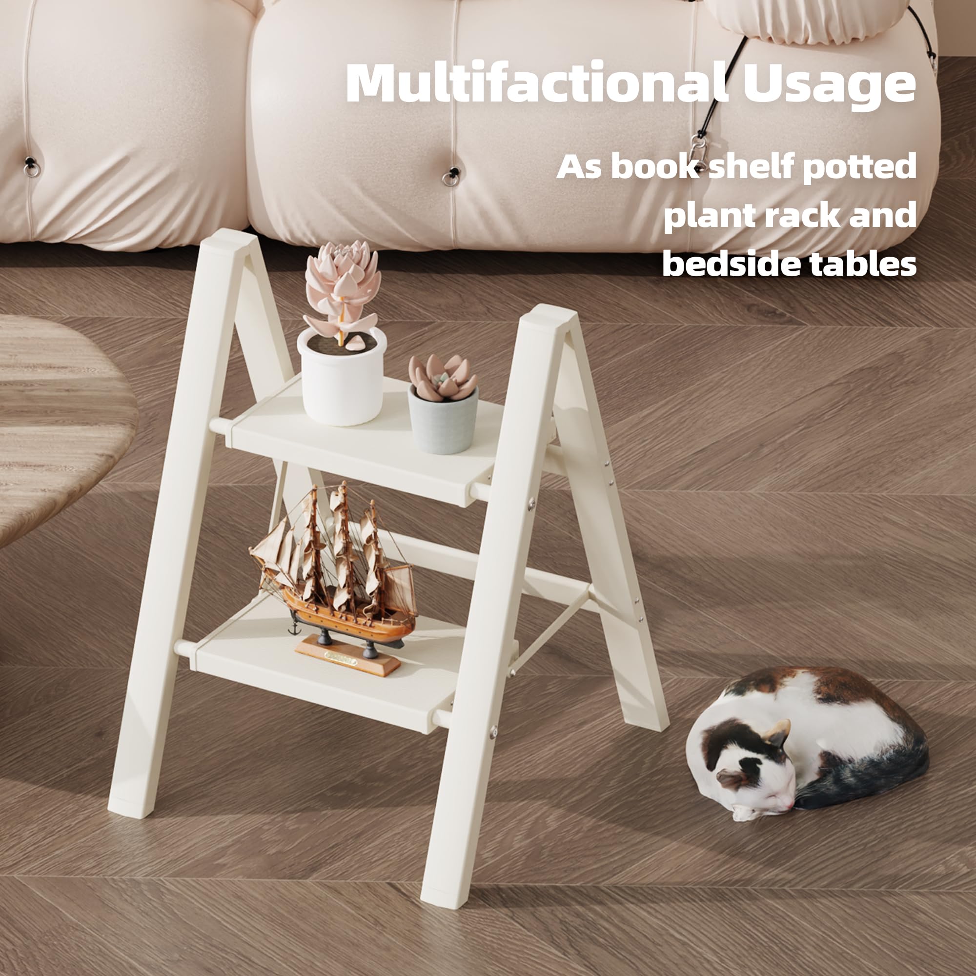 HillhutApex 2 Step Ladder with side bracing stabilizing design