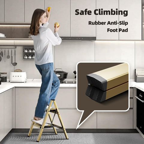 HillhutApex 2 Step Ladder stability frame ensures steady vertical access.