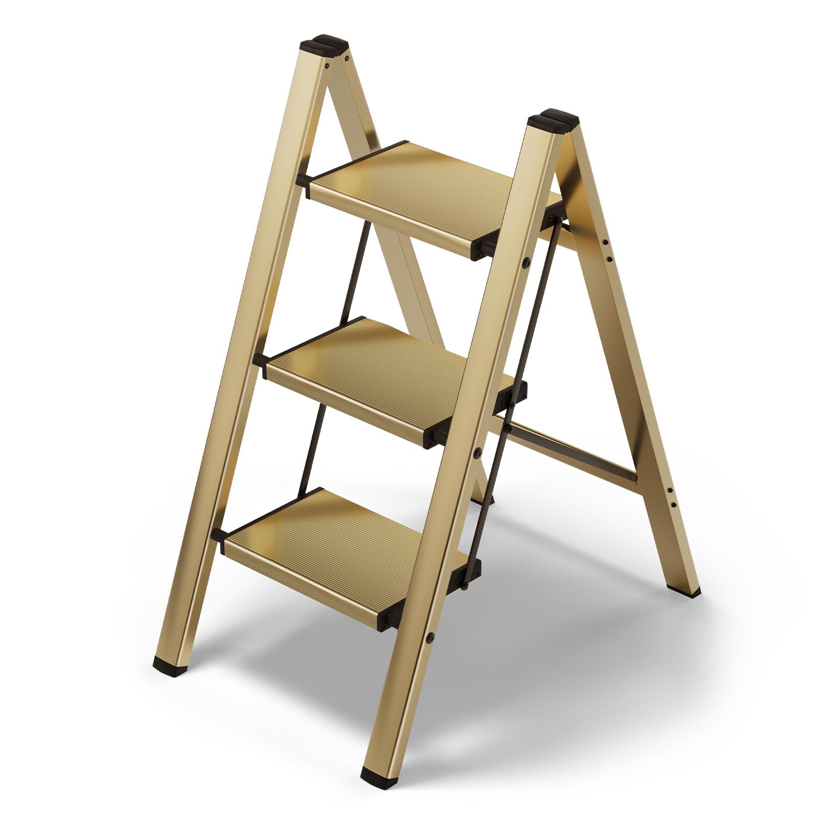 HillhutApex 3-step stool open dimensions provide stable reach for kitchen tasks.