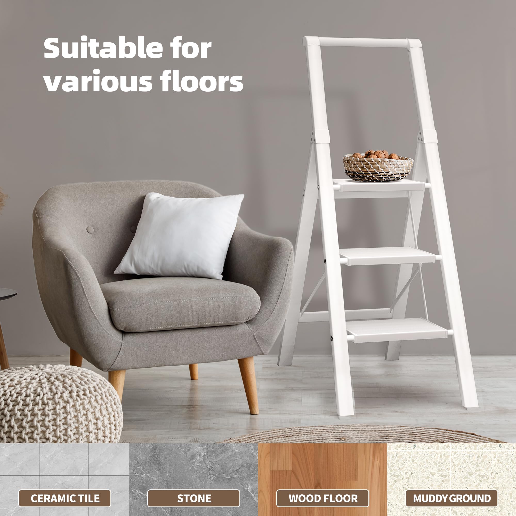 HillhutApex rubber feet keep floors safe and ladder steady