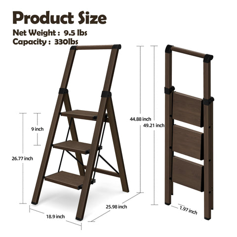 HillhutApex lightweight ladder at 9.5 pounds for easy carrying