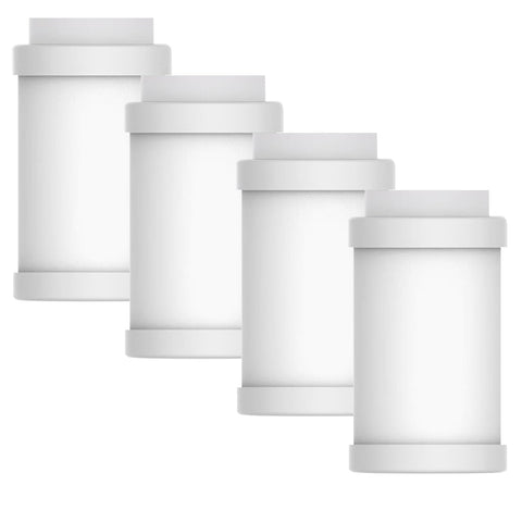 Hillien bathroom faucet filter 4pc pack showing replacement cartridges for clearer bath water