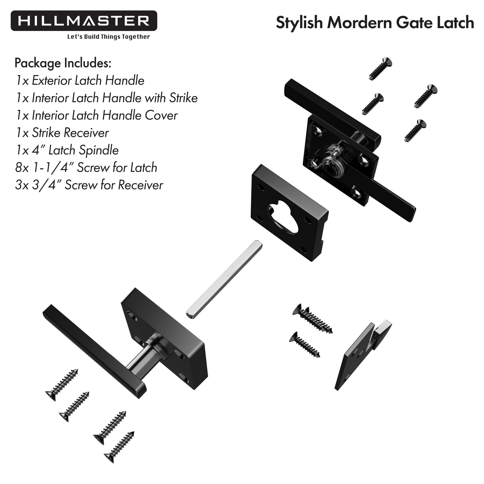 Easy installation highlighted with included screws and simple drilling.