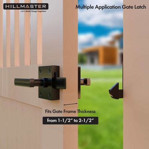 Self-locking mechanism demonstrated on both inside and outside handles.