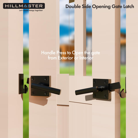 Weatherproof finish and zinc plating ensure long outdoor life.