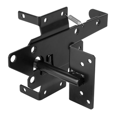 HILLMASTER heavy-duty self-locking gate latch secures outdoor gates for pool areas.