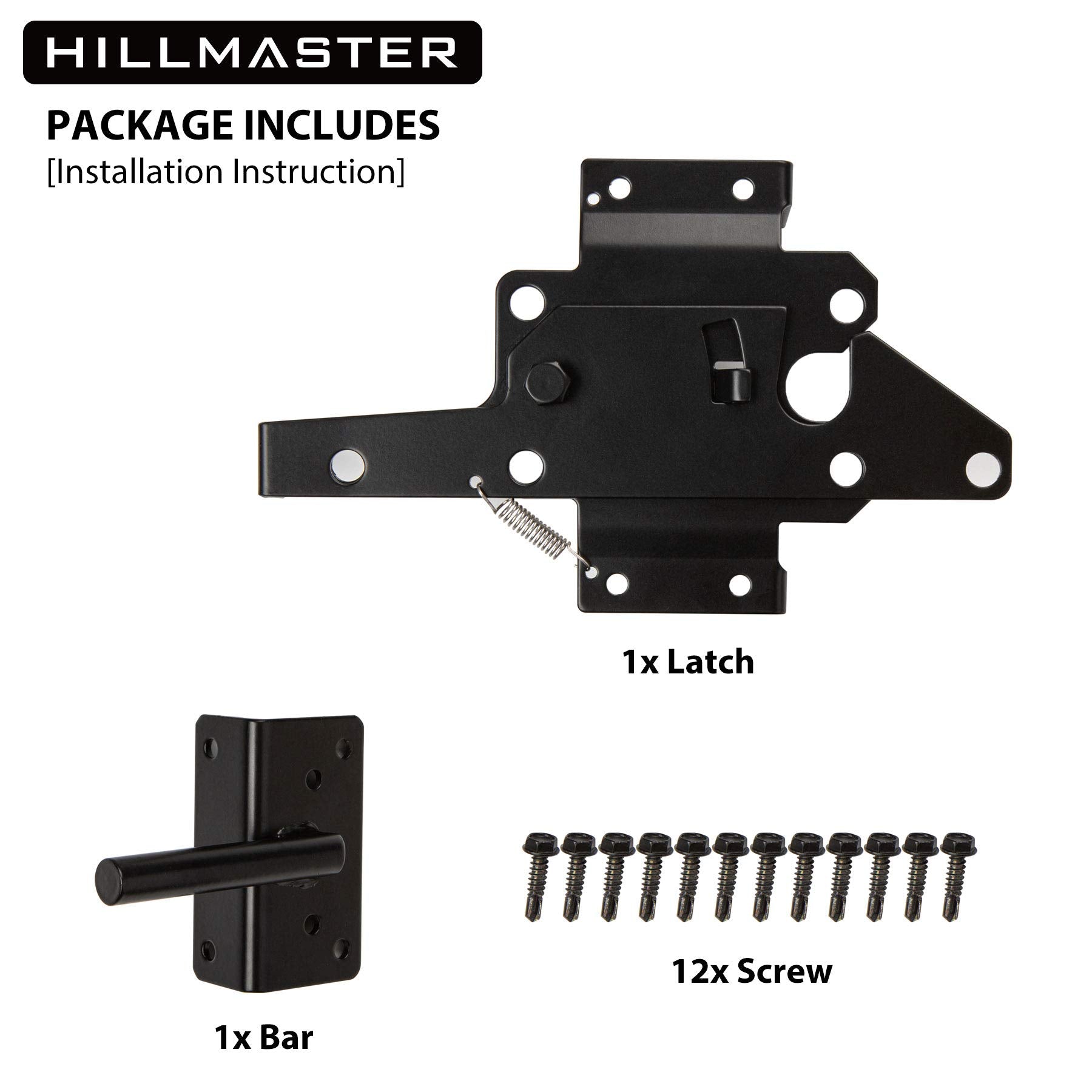 HILLMASTER included screws and instructions simplify installation.