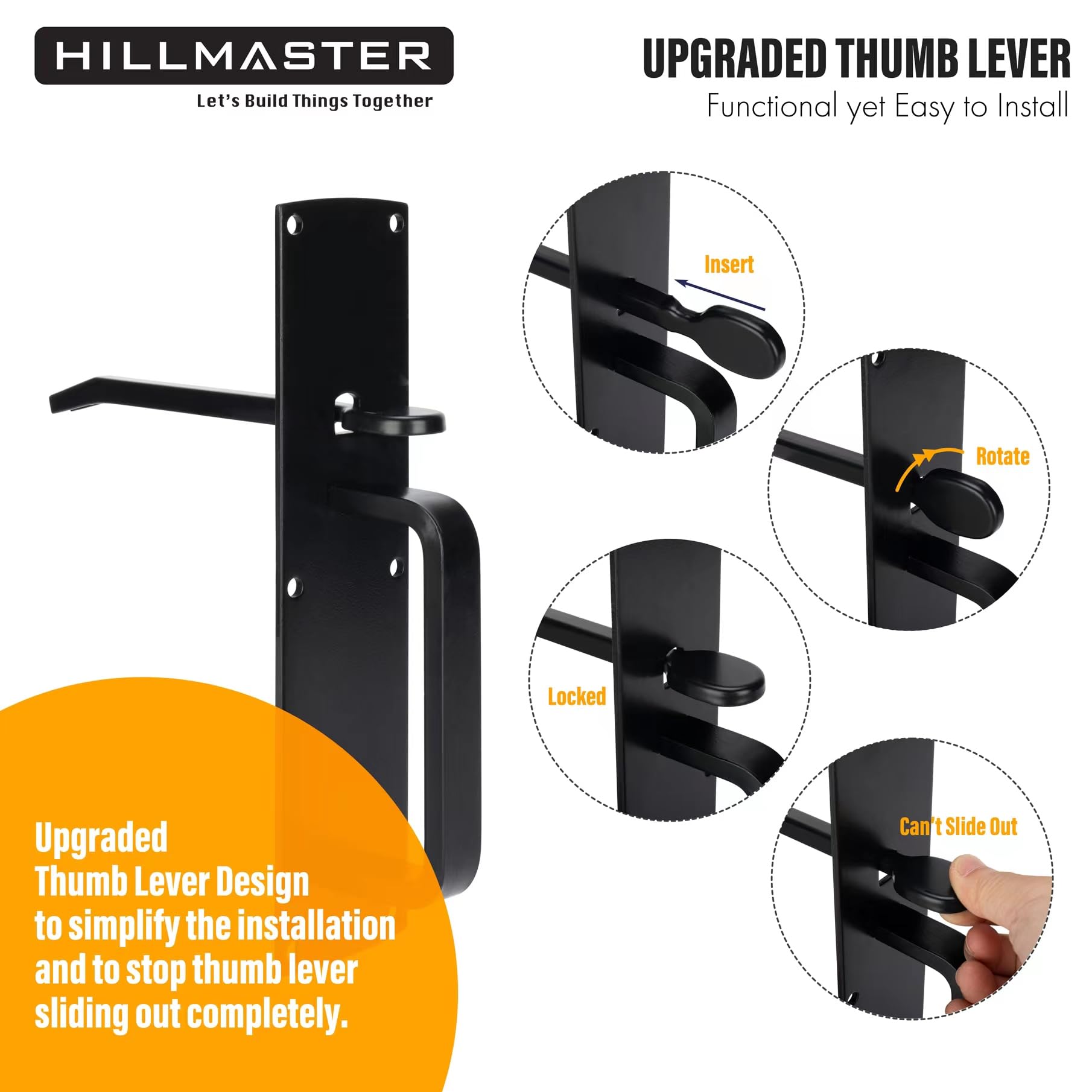 Hillmaster latch installed on a gate demonstrates quick self-latching action.