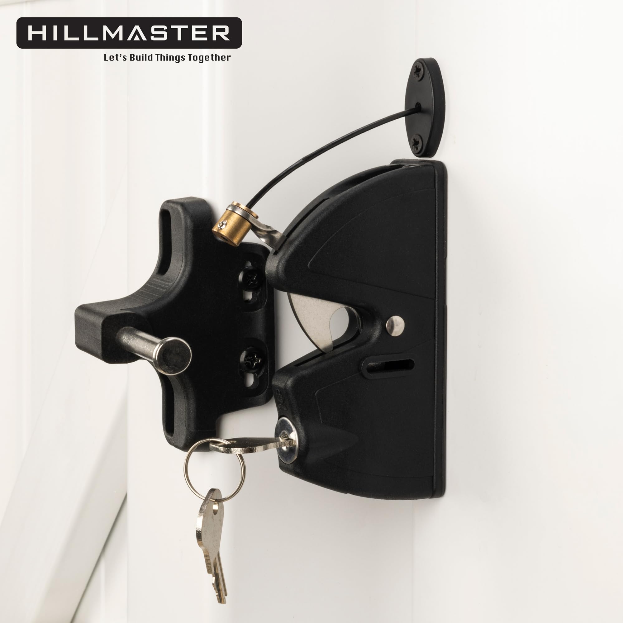 Hillmaster stainless steel core with black finish resists rust.