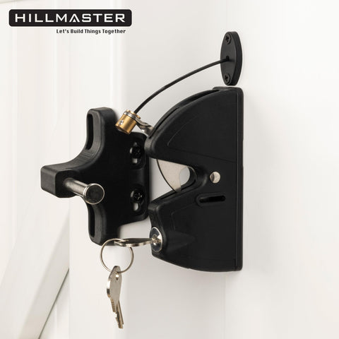 Hillmaster stainless steel core with black finish resists rust.