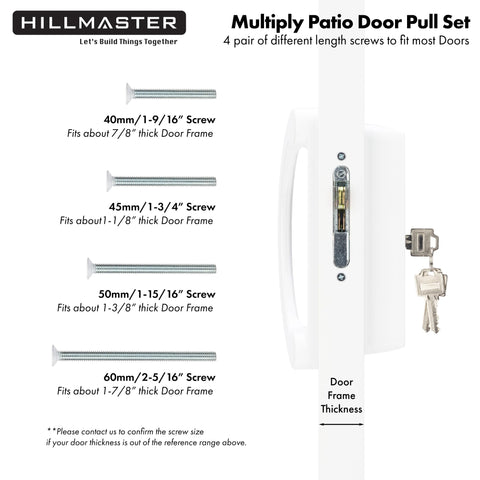 Hillmaster thumb turn latch offers easy one-handed locking operation.