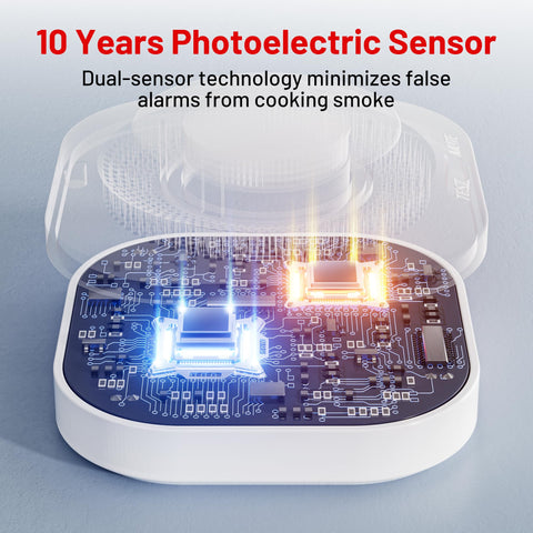 Hilmon smoke alarm with test button for quick functionality checks.