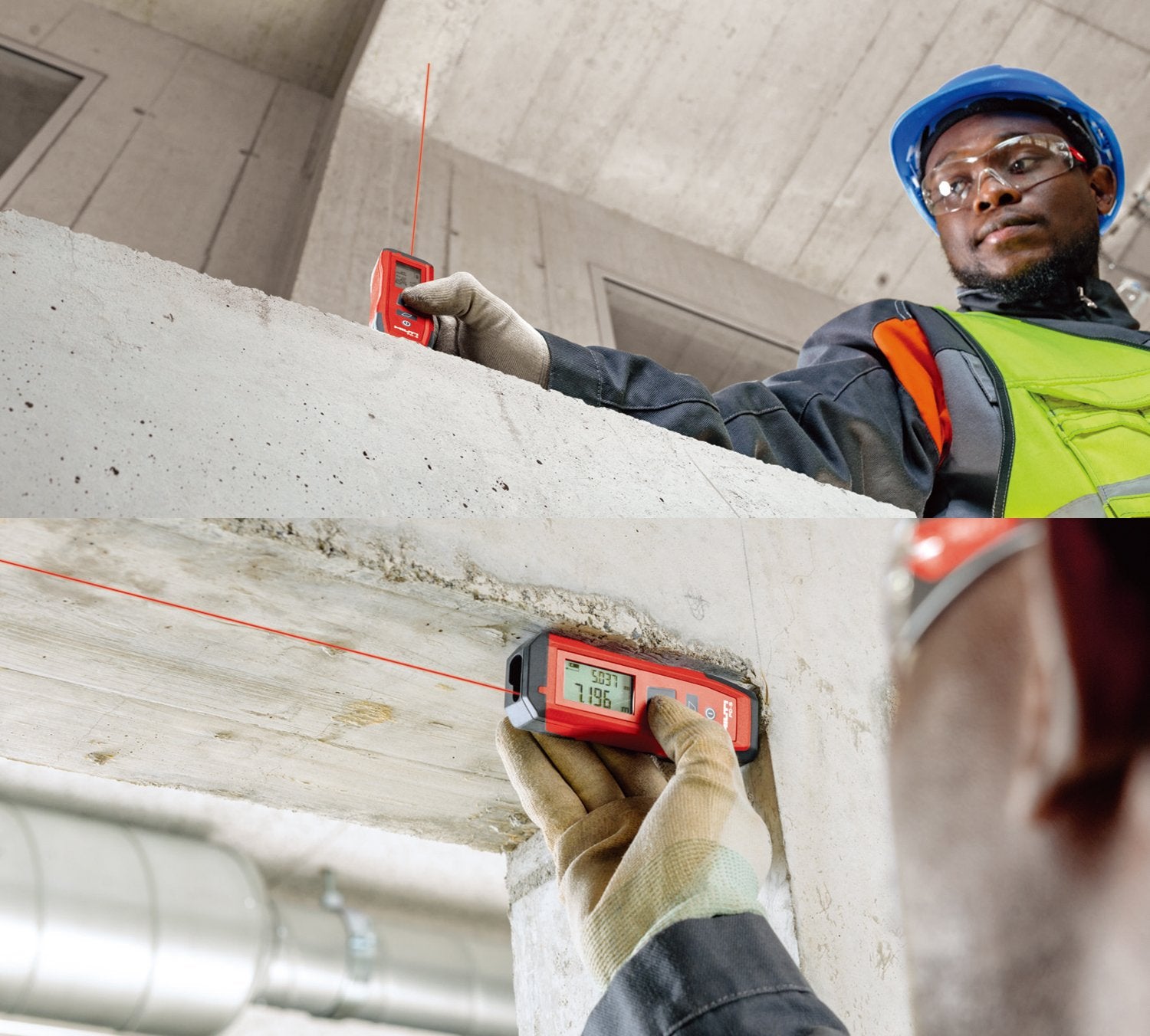 Hilti PD-S distance meter pocket-size design, durable for job site use.
