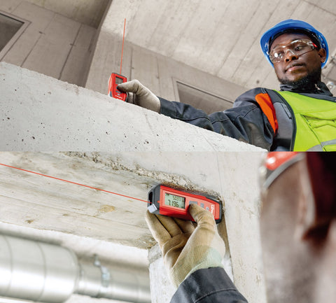 Hilti PD-S distance meter pocket-size design, durable for job site use.