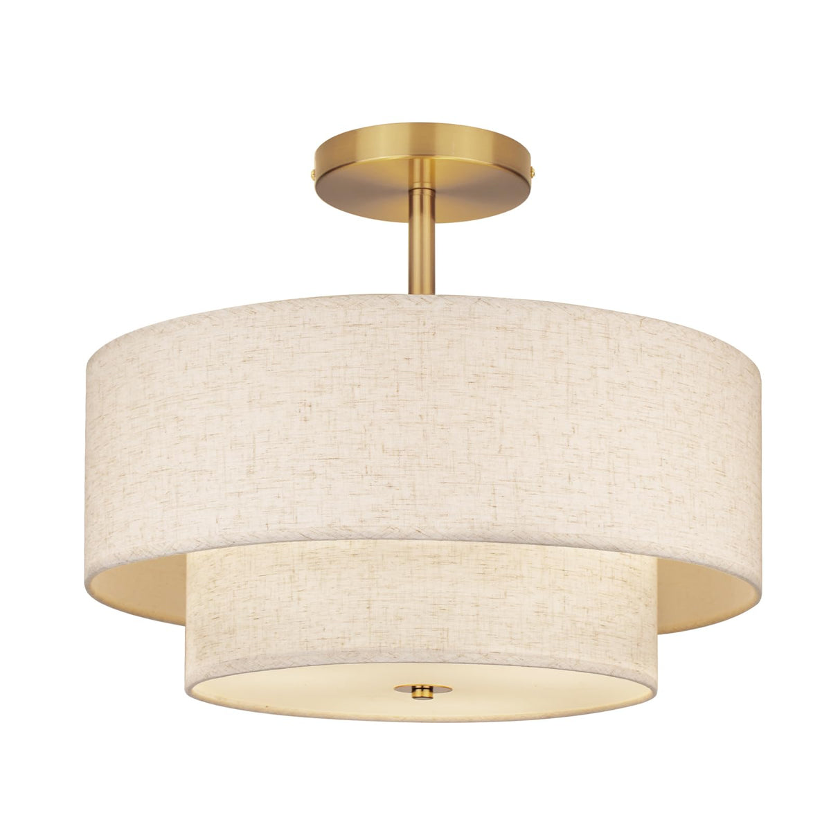 Hiluxia 18in dual drum design provides balanced ambient light for living spaces.