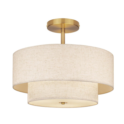 Hiluxia 18in dual drum design provides balanced ambient light for living spaces.