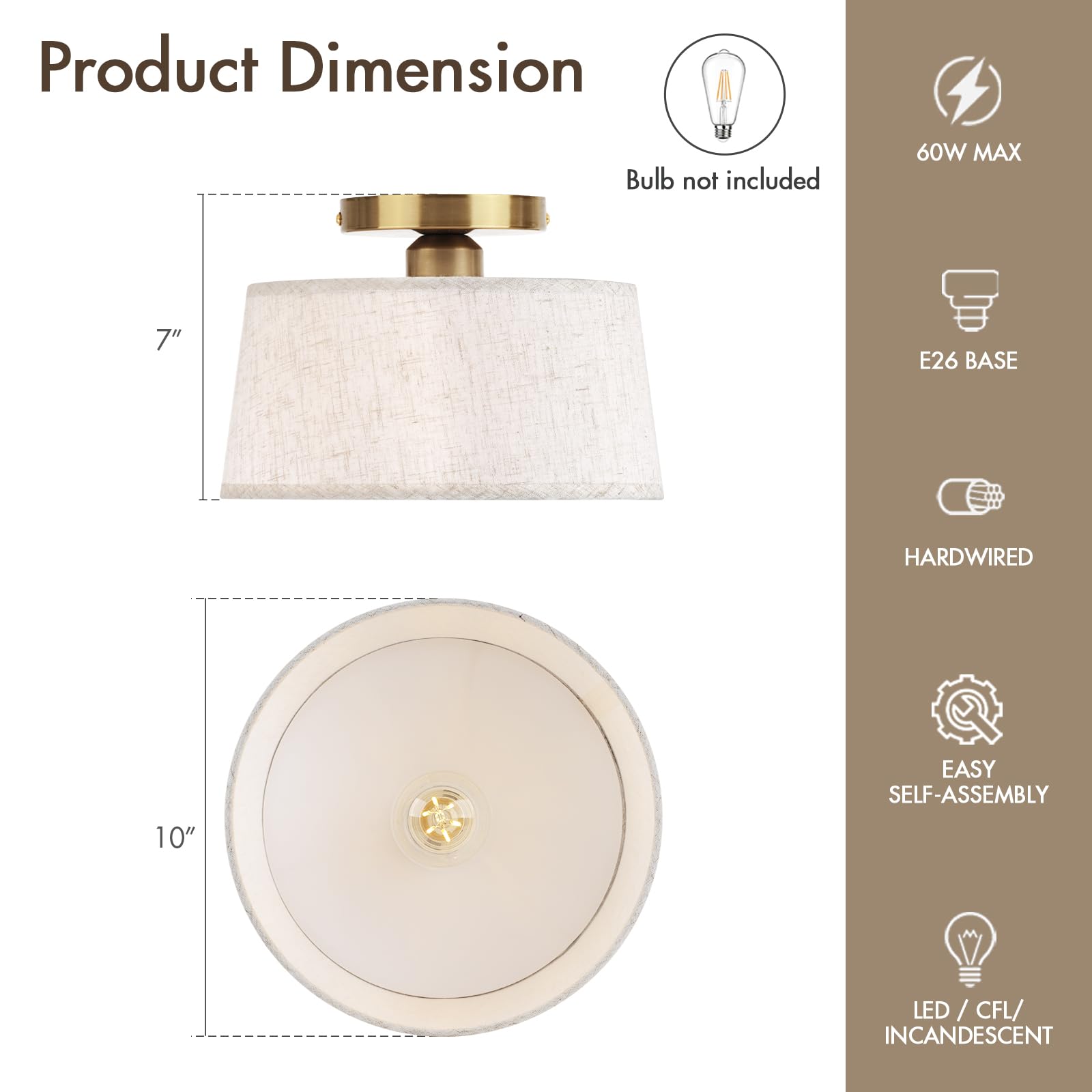 HILUXIA brushed gold finish complements modern and farmhouse interiors.