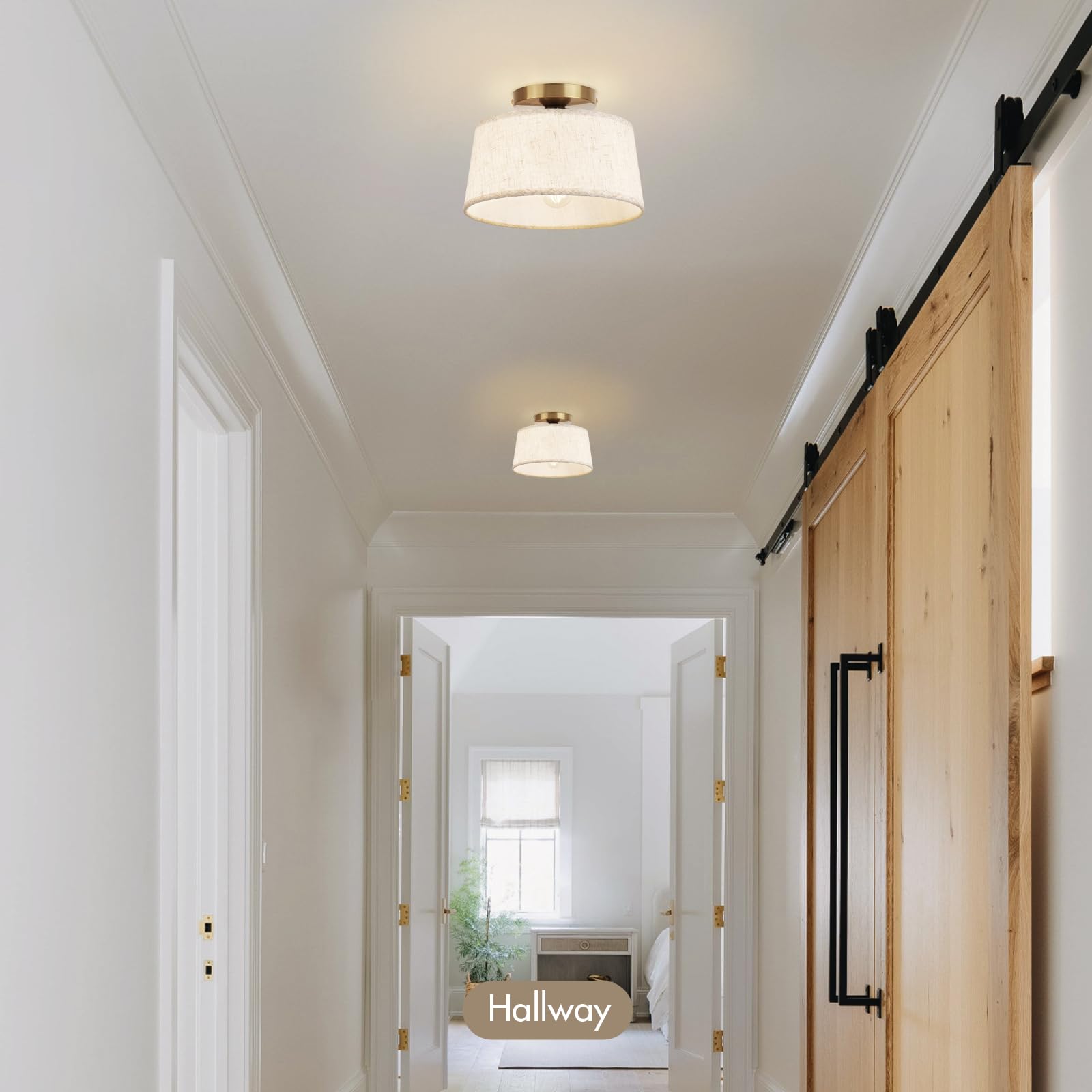 HILUXIA brushed gold metal frame enhances modern or farmhouse decor.