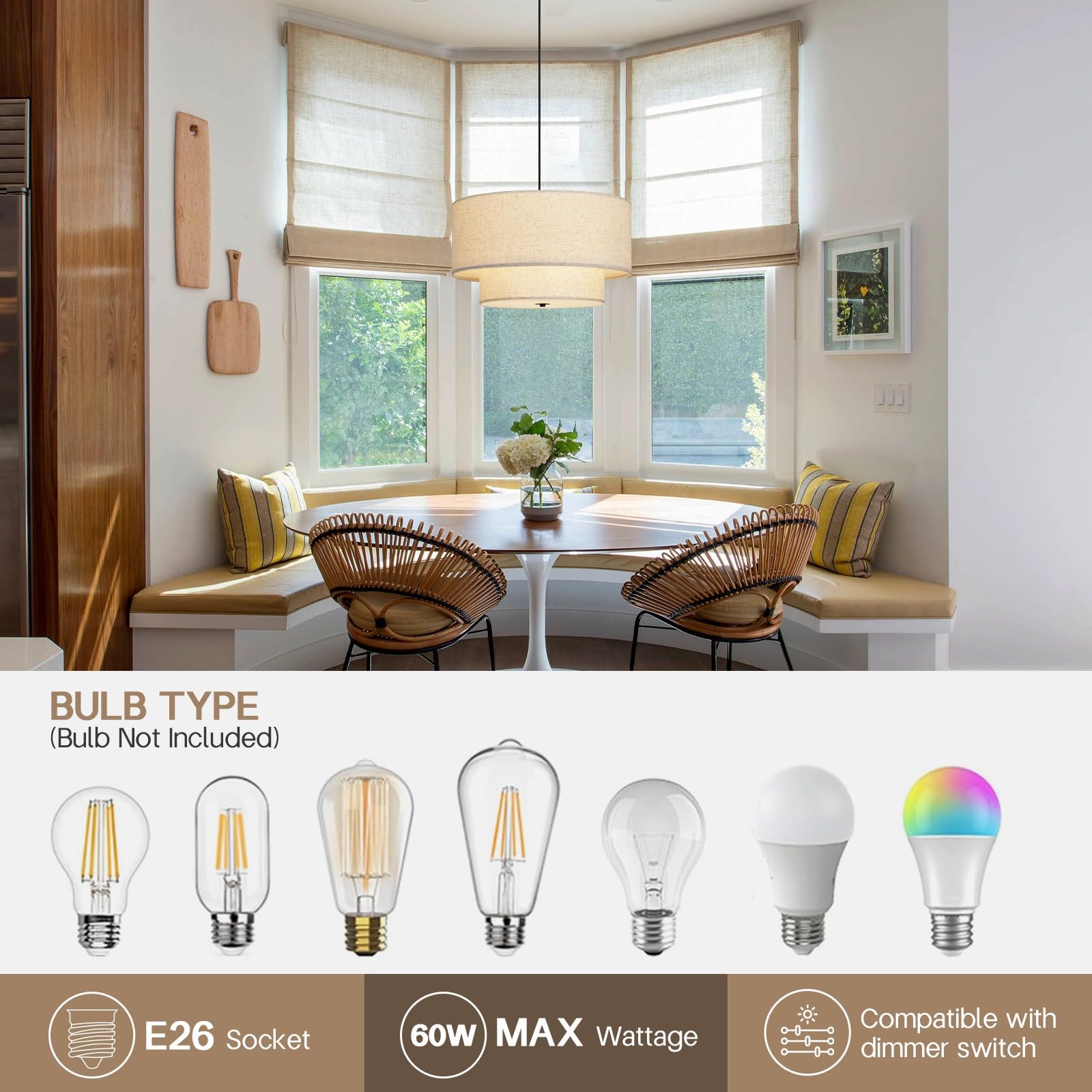 Hiluxia sloped-ceiling compatible pendant provides flexible installation options.