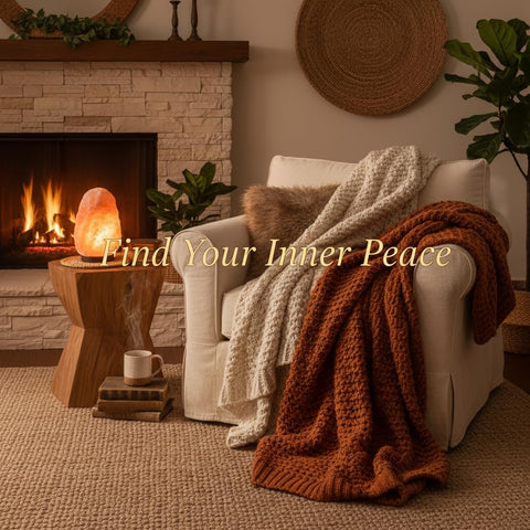 Himalayan Glow bedside night light adds cozy lighting for relaxing evenings