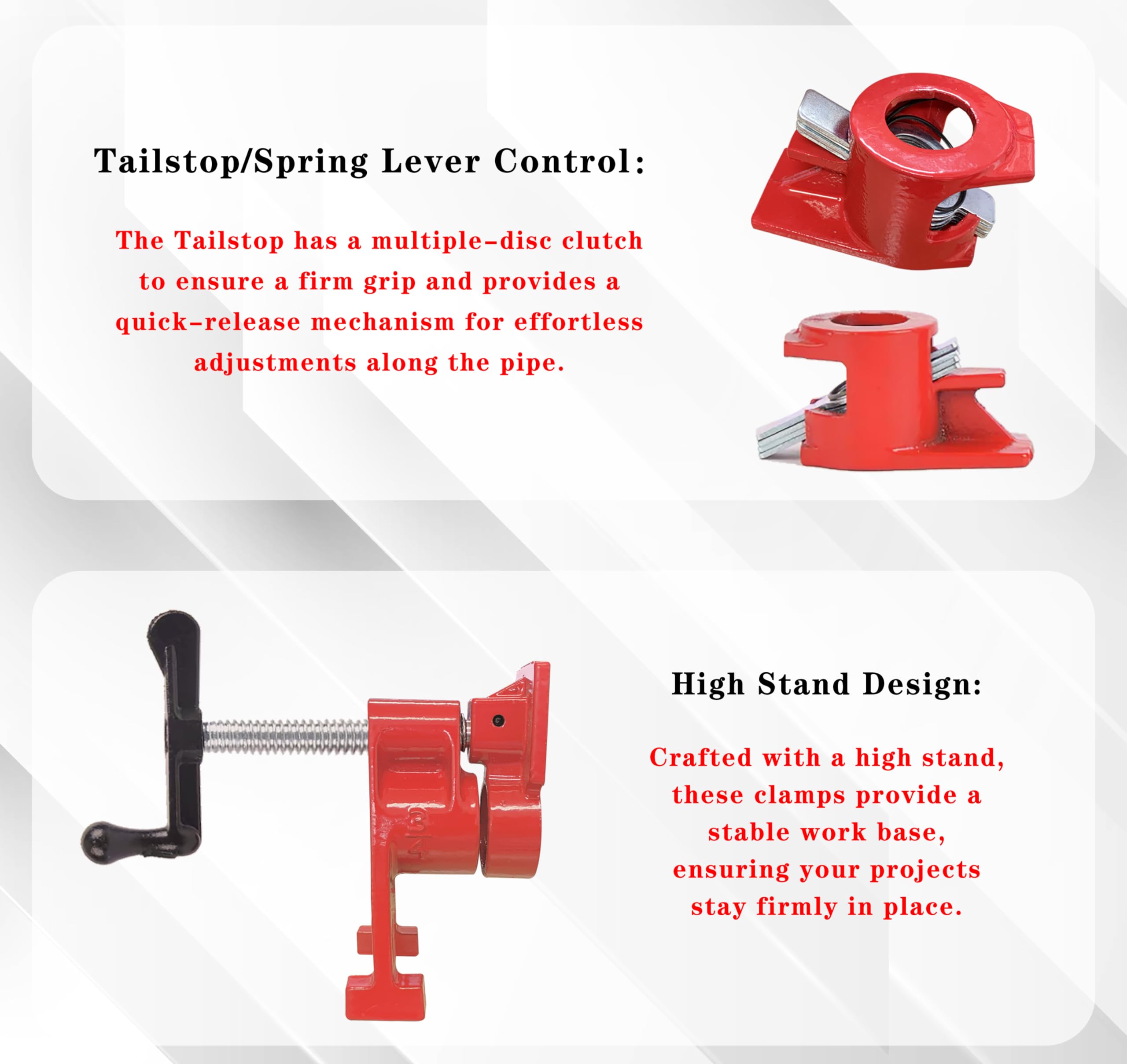 HimaPro high-stand pipe clamp provides stable support for precise assemblies