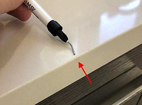 HIMG White Tones finished surface after repair looks nearly seamless