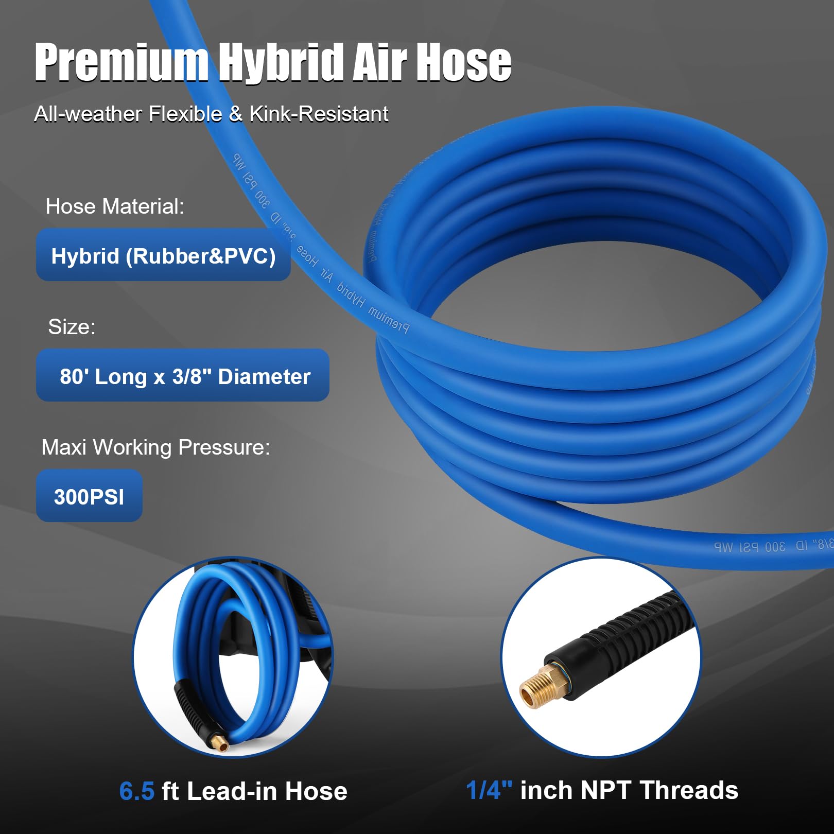 Himimi 180-degree swivel bracket enables flexible hose access from any angle.